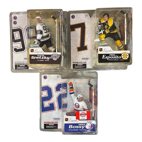 3 McFarlane Hockey Action Figures, In Original Blister Packs