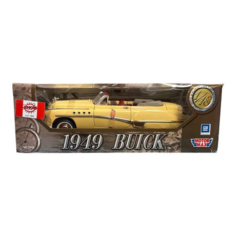 Motor Max 1:18 Die Cast Metal 1949 Buick, In Original Box