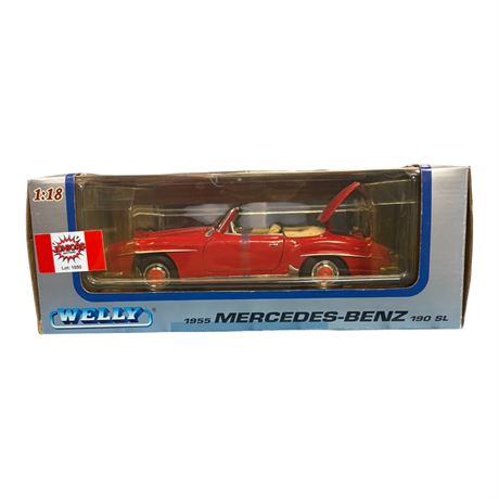 Welly 1:18 Die Cast Metal 1955 Mercedes Benz 190Sl, In Original Box