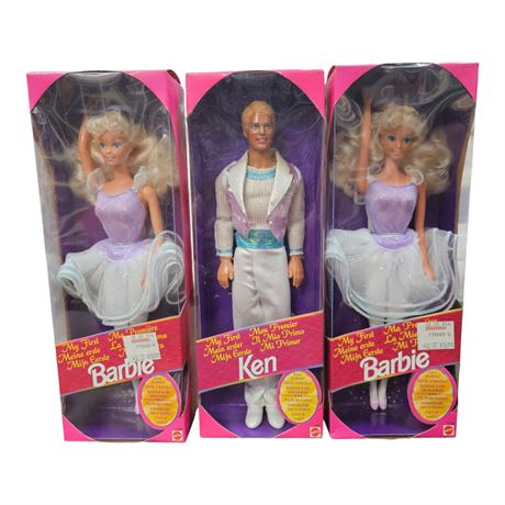 3 Vintage Mattel Barbies, In Original Boxes