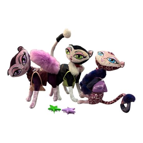 3 Mga Bratz Petz Catz With 2 Brushes