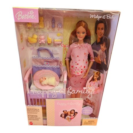 2003 Mattel Midge & Baby Happy Family Barbie, In Original Box