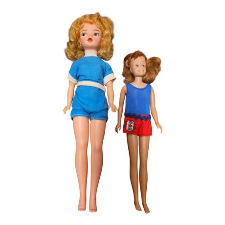 2 Vintage Dolls, 1963 Skipper Barbie & 1962 Blonde Tammy Doll