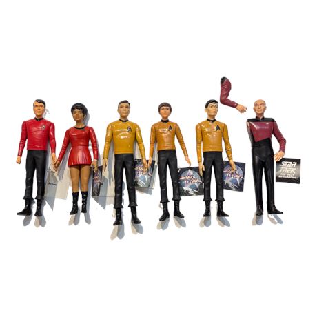 6 Vintage 1991 Star Trek Hamilton Gifts Action Figures
