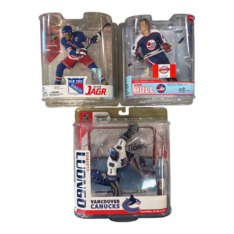 3 McFarlane Hockey Action Figures, In Original Blister Packs