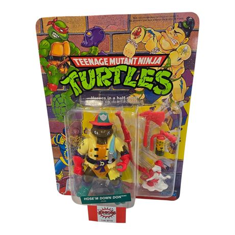 1990 Playmates Teenage Mutant Ninja Turtles "Hose'M Down Don"