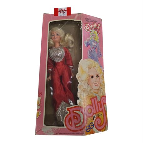 Vintage Goldberger Dolly Parton 12'' Poseable Doll, In Original Box