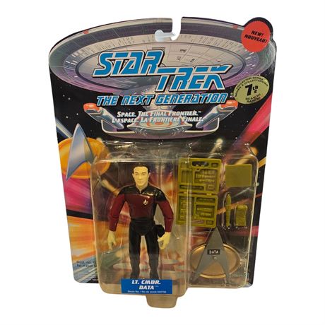 1993 Rare Playmates Star Trek Redemption Red Lt. Commander Data Action Figure
