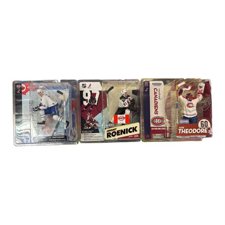 3 McFarlane Hockey Figures, In Original Blister Packs