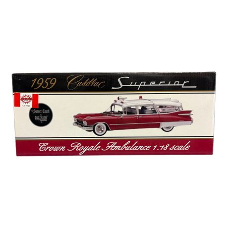 Precision Miniatures 1:18 Die Cast Metal 1959 Cadillac  Ambulance