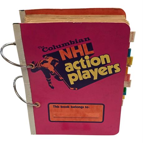 Vintage The Columbia Nhl Action Players Book Full Of Hockey Players