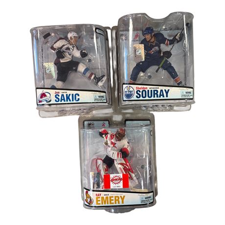 3 McFarlane Hockey Action Figures, In Original Blister Packs