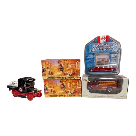 5 Assorted Die Cast Model Cars, Some In Original Boxes