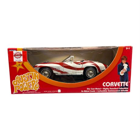 Joy Ride 1:18 Die Cast Metal Austin Powers Corvette, In Original Box