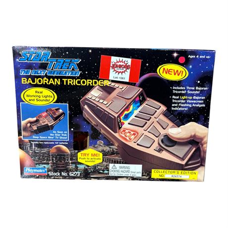 1995 Playmates Star Trek The Next Generation Bajoran Tricorder, In Original Box