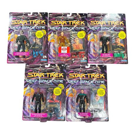 5 Playmates Star Trek Action Figures, In Original Blister Packs