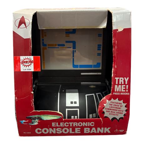 1994 Thinkway Star Trek Electronic Console Bank, In Original Box