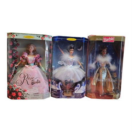3 Vintage Mattel Barbies, In Original Boxes