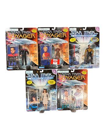 5 Playmates Star Trek Action Figures, In Original Blister Packs