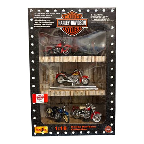 Maisto 1:18 Die Cast Metal Harley Davidson Motorcycles Collection