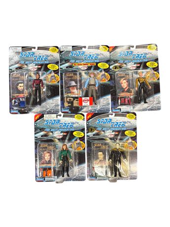 5 Playmates Star Trek Action Figures, In Original Blister Packs