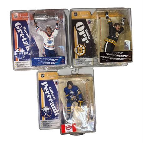 3 McFarlane Hockey Action Figures, In Original Blister Packs