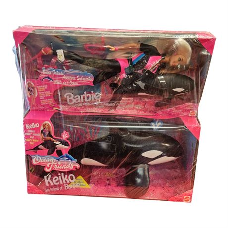 1995 Sealed Mattel Keiko Sea Friend Of Barbie Combo Set, In Original Box