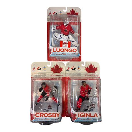 3 McFarlane Hockey Action Figures, In Original Blister Packs