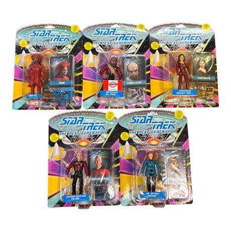 5 Playmates Star Trek Action Figures, In Original Blister Packs