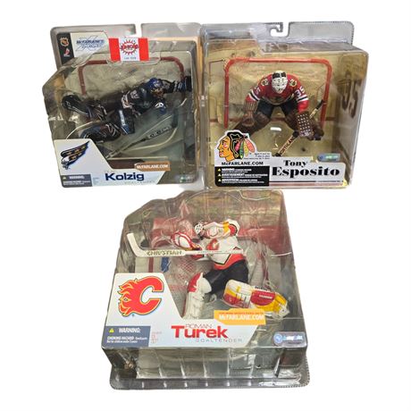 3 McFarlane Hockey Figures, In Original Blister Packs