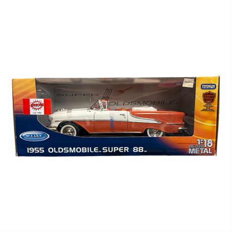 Welly 1:18 Die Cast Metal 1955 Oldsmobile Super 88, In Original Box