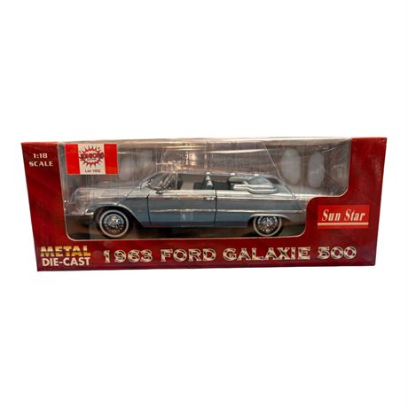 Sun Star 1:18 Die Cast Metal 1963 Ford Galaxie 500, In Original Box