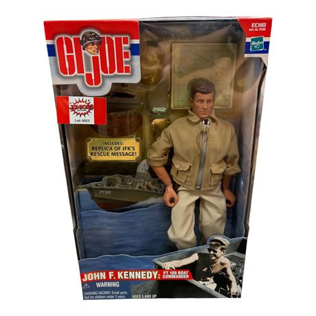 2000 Hasbro G.I. Joe John F. Kennedy Action Figure Pt 109 Boat Commander