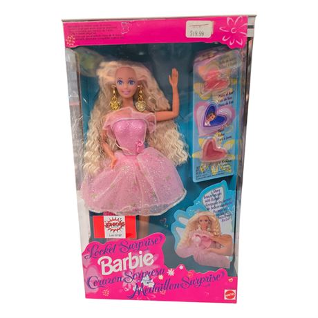1993 Mattel Locket Surprise Barbie, In Original Box