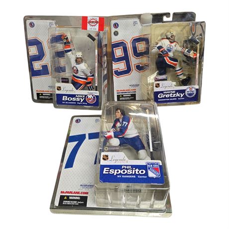 3 McFarlane Hockey Figures, In Original Blister Packs