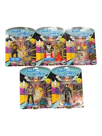 5 Playmates Star Trek Action Figures, In Original Blister Packs
