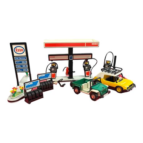 Vintage Playmobil Gas Station Playset