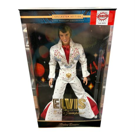 2000 Mattel Elvis Featuring The White Eagle Jumpsuit Doll, In Original Box