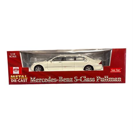 Sun Star 1:18 Die Cast Metal Mercedes Benz S-Class Poleman, In Original Box
