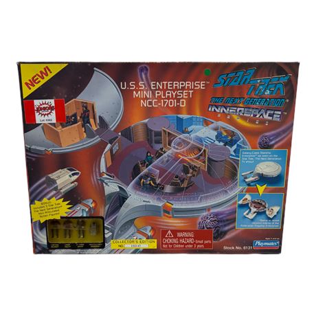 1995 Playmates Star Trek Inner Space Uss Enterprise Mini Playset Ncc-1701-D