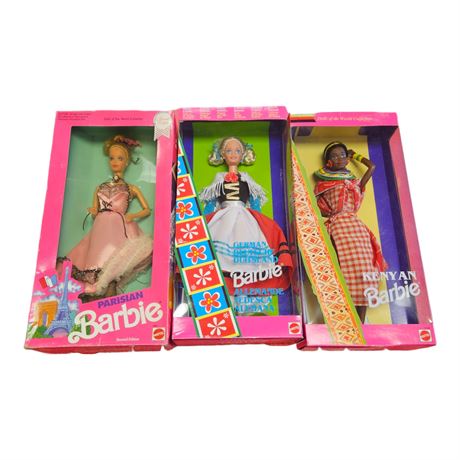 3 Vintage Mattel Barbies, In Original Boxes