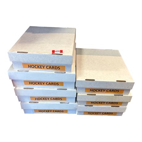 7 Large Boxes Full Of Assorted Vintage Hockey Cards
