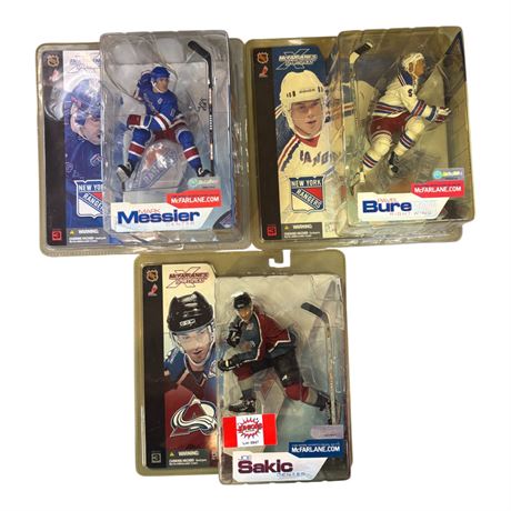 3 McFarlane Hockey Action Figures, In Original Blister Packs
