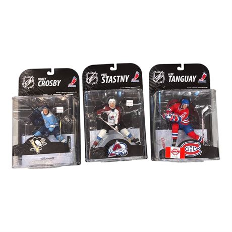3 McFarlane Hockey Action Figures, In Original Blister Packs