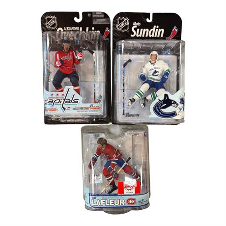 3 McFarlane Hockey Action Figures, In Original Blister Packs