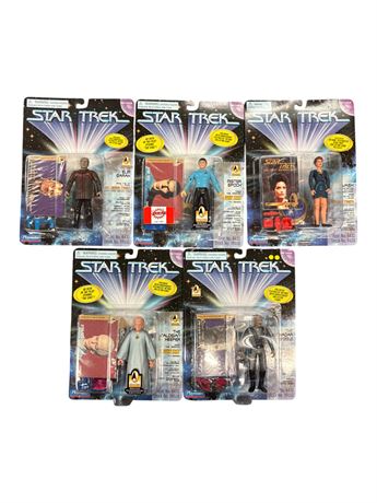 5 Playmates Star Trek Action Figures, In Original Blister Packs
