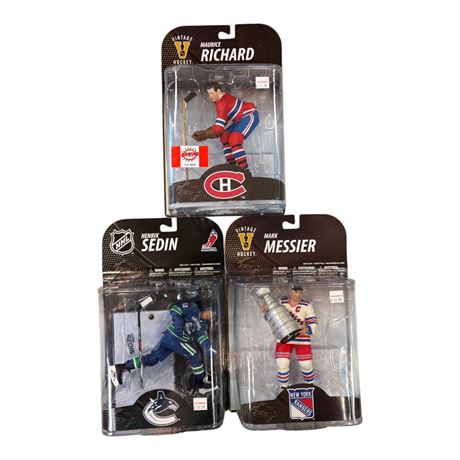 3 McFarlane Hockey Action Figures, In Original Blister Packs