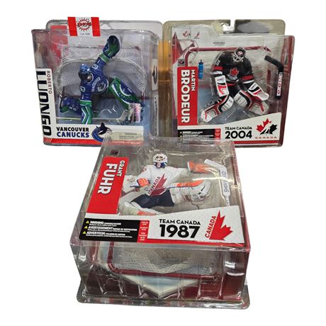 3 McFarlane Hockey Figures, In Original Blister Packs