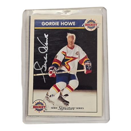 Gordie Howe Signature Series Hockey Signed Card, With Coa