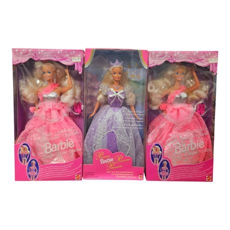 3 Vintage Mattel Barbies, In Original Boxes